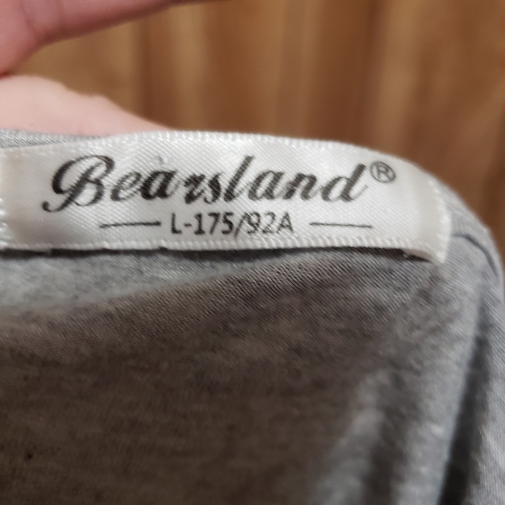 Maternity Nursing Tank Top Size Lg Gray Layered Look Layering Piece Bearsland - Picture 3 of 5